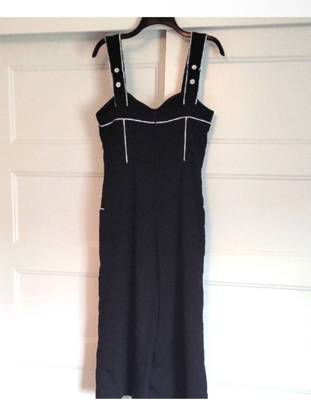 Modcloth 4X Vintage Black Jumpsuit with pockets - Picture 3 of 3